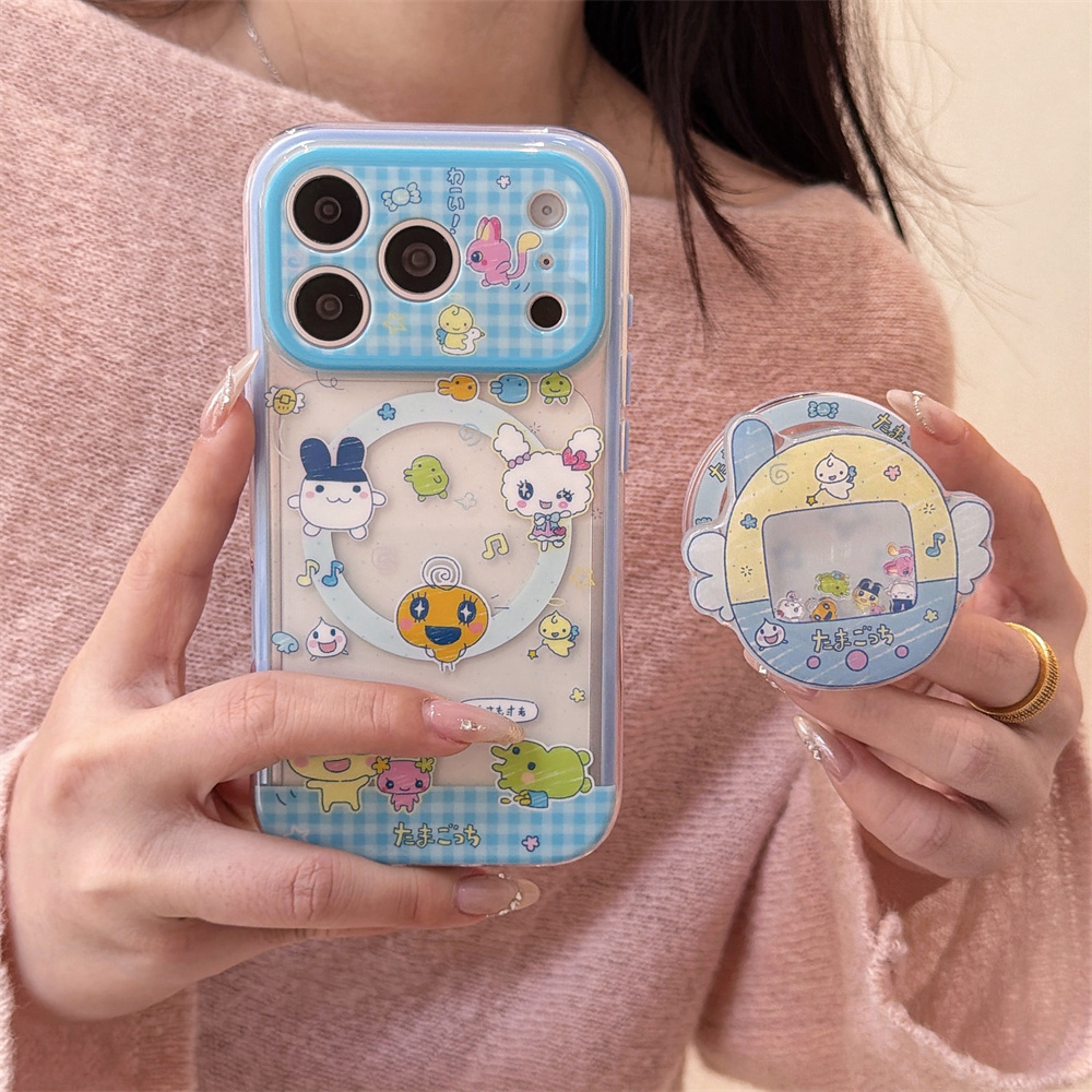 Phone Accessories Wholesale - Funny Cartoon Plaid Magnetic Phone case
