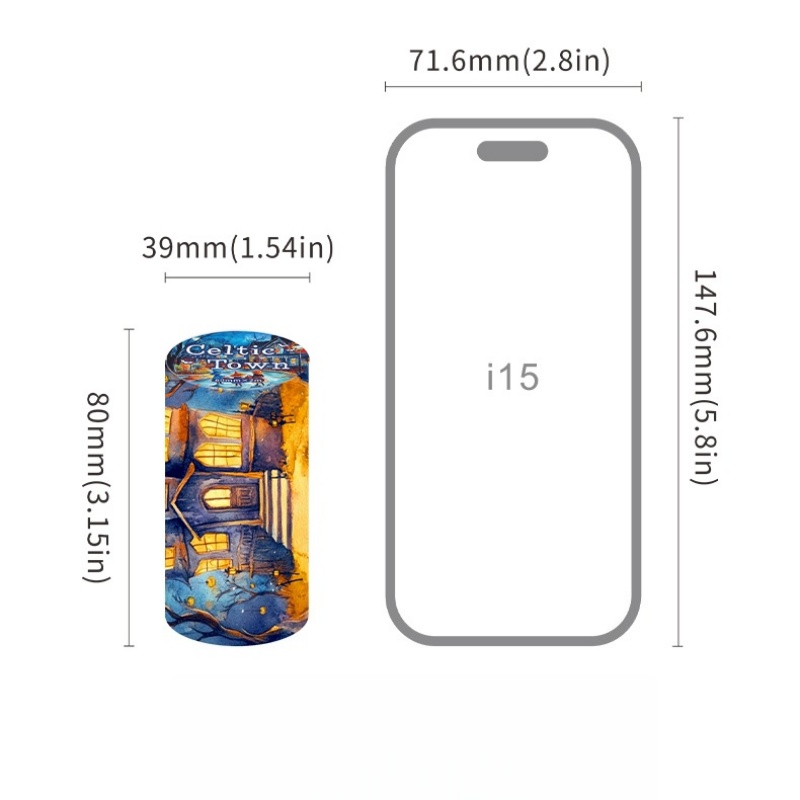 6-Roll Set - 8Cm×200Cm, 200cm  - Phone Accessories Background review and price