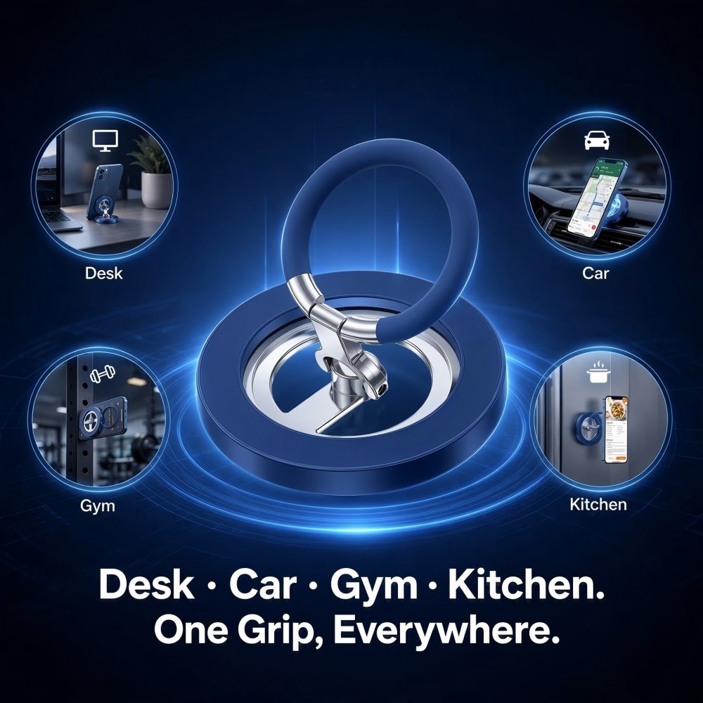 Two Sided Magnetic Phone Ring  - Car Mount Phone review and price