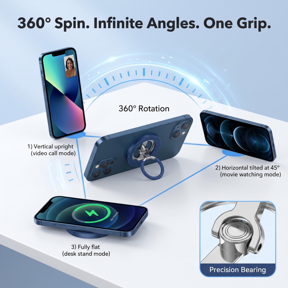 Two Sided Magnetic Phone Ring  - Car Mount Phone review and price