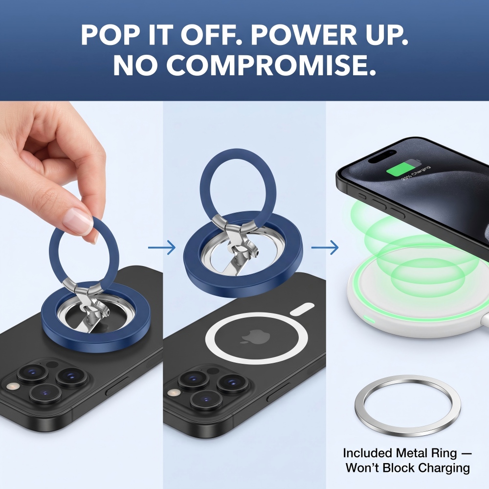 Two Sided Magnetic Phone Ring  - Car Mount Phone review and price